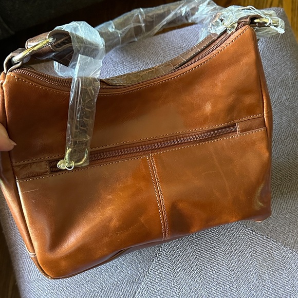 NWT Giani Bernini Brown Leather Shoulder Bag/Purse - Picture 4 of 8